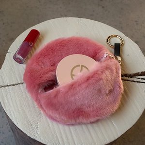 [Pouch] Fur Circle Pink /30%SALE/